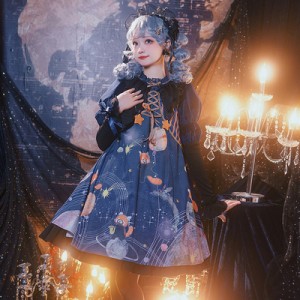 Star Bear Sweet Lolita Dress OP by With Puji (WJ136)